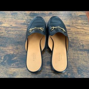 Gucci Black Leather Slipper Loafer - Size 40.5 (US 10.5, fit like US 9.5)